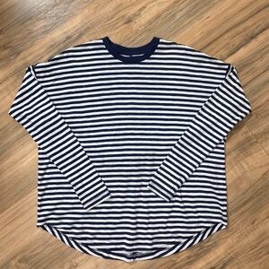 Aerie American Eagle Shirt Top Stripe Navy sz Small